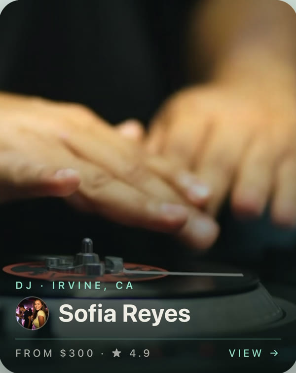 A DJ mixing a record